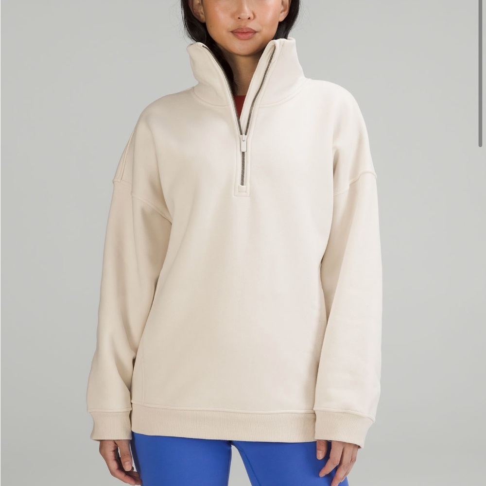 lululemon athletica Ivory Half-Zip Sweatshirt